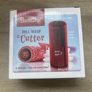 Scarlet Skye Roll Wrap Cutter Set of 2 Red Gift Wrapping Tool Paper Slitter New